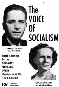 Figura 1. Tapa que contiene los discursos de los candidatos del SWP a la presidencia de los Estados Unidos en 1948.