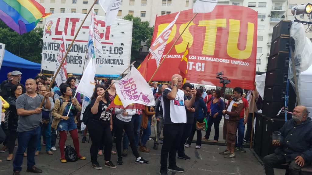 Daniel Ruiz en la actividades contra el G20