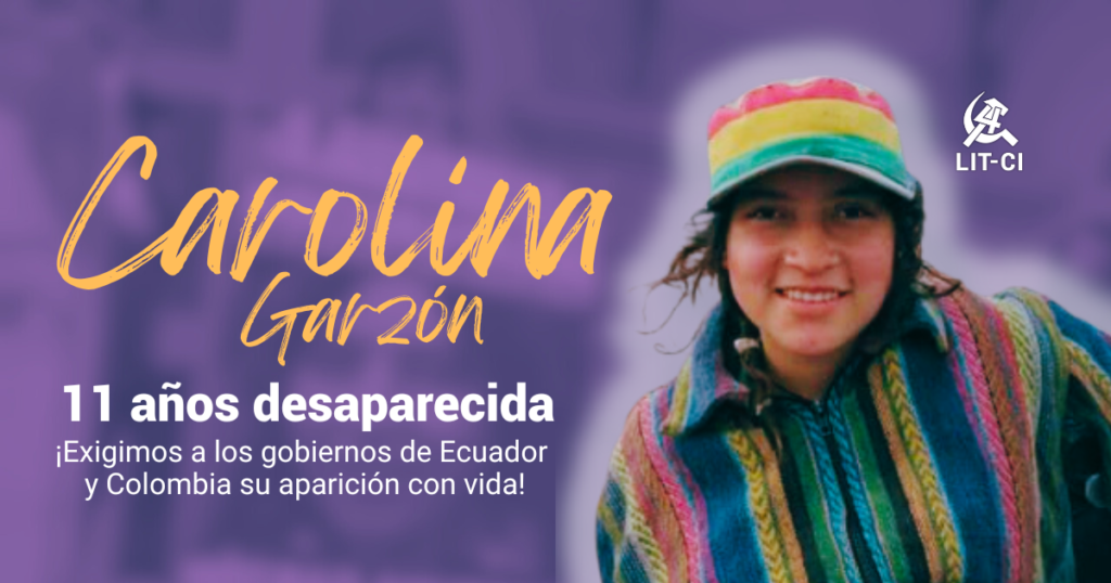 Carta abierta al Gobierno colombiano a 11 años de la desaparición de Carolina Garzón