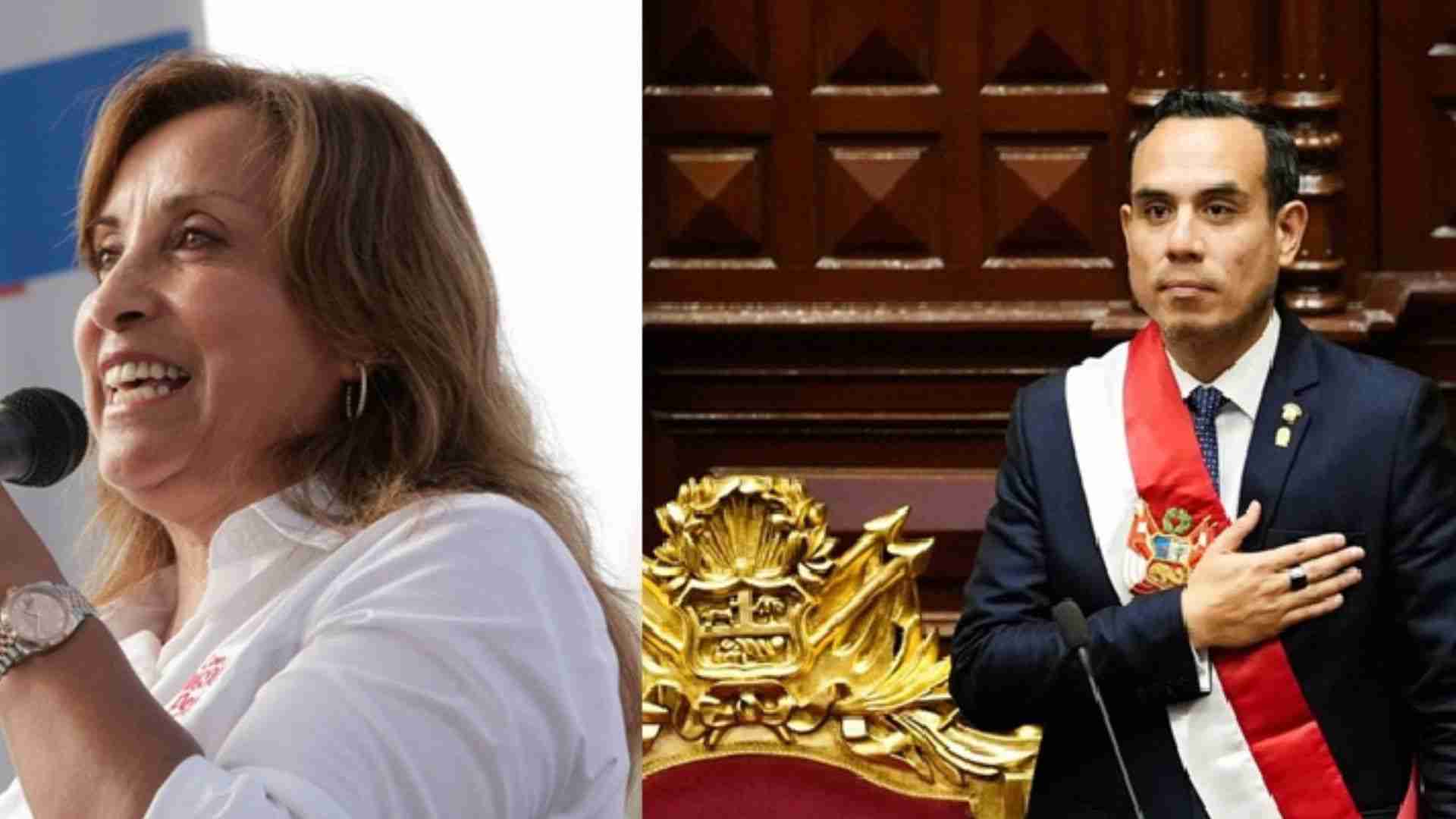 Dina Baluarte e novo presidente José Jerí