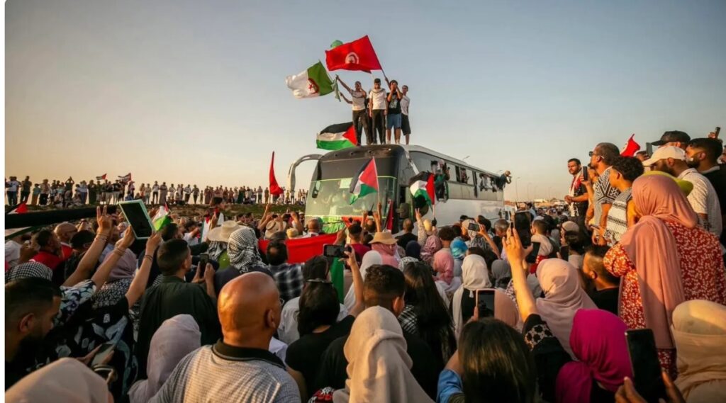 Marcha global e comboio contra o genocídio se dirigem à Gaza